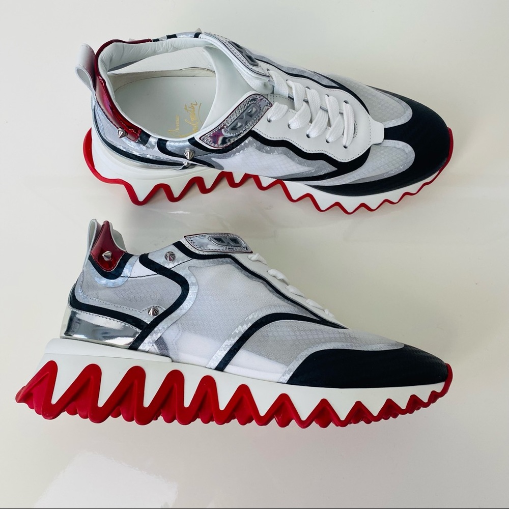 Christian Louboutin Sharkina Spike Low Top Sneaker - Picture 7 of 9
